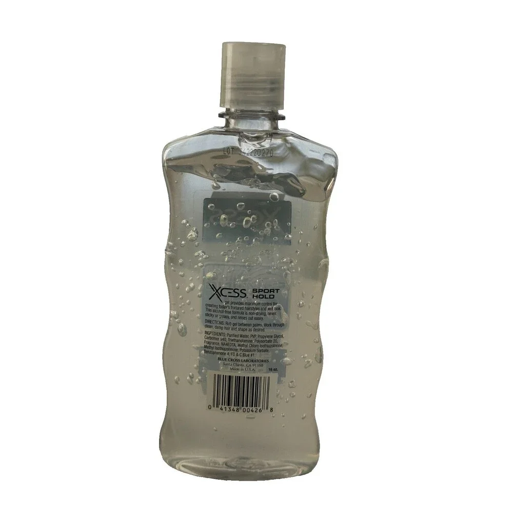Xcess Styling Hair Gel Sport Extra Strong Hold Clear All Day Hold 16oz